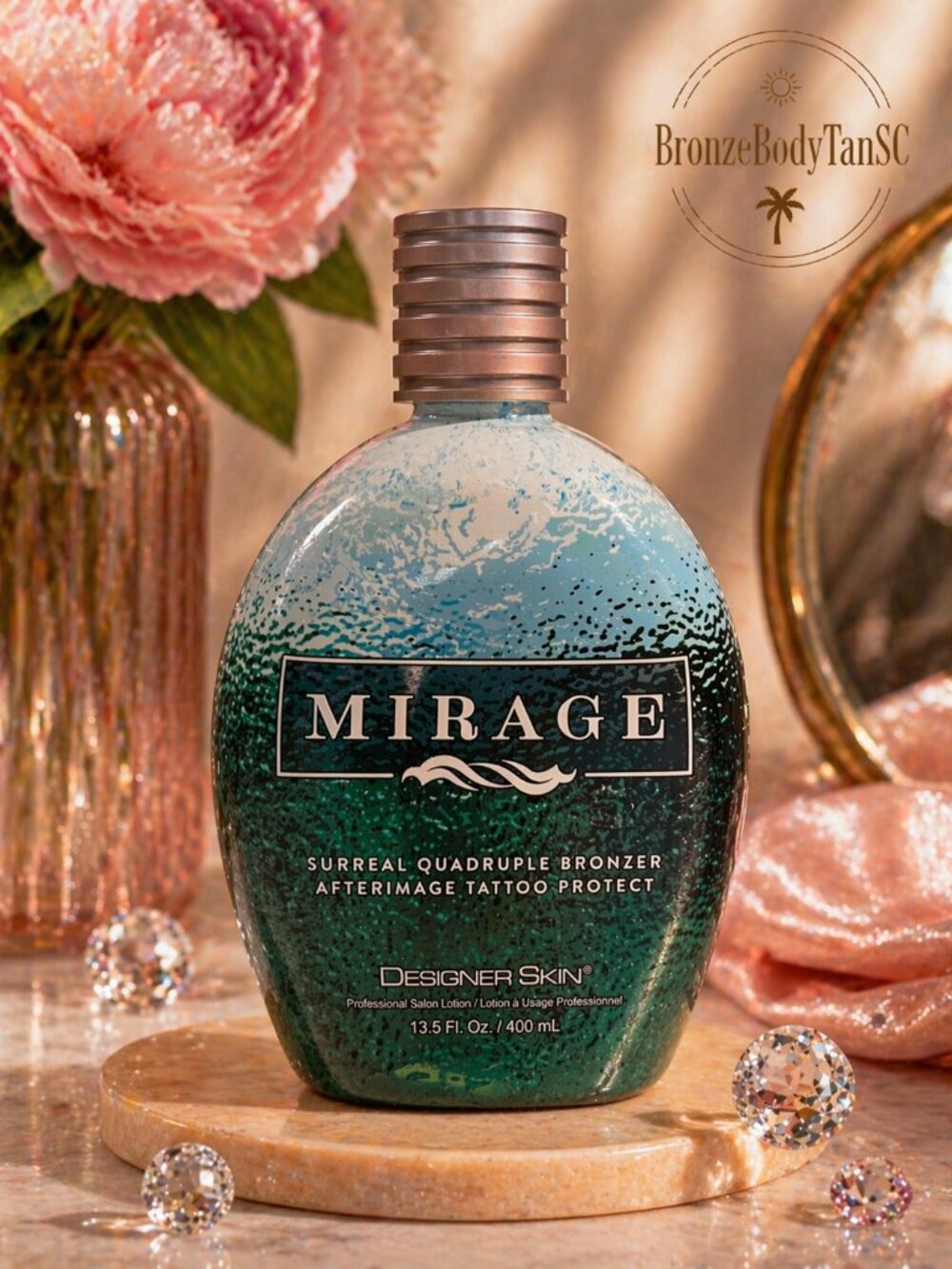 ☀️ Mirage ☀️ Designer Skin - Tanning Lotion Tattoo Protection 13.5oz NEW